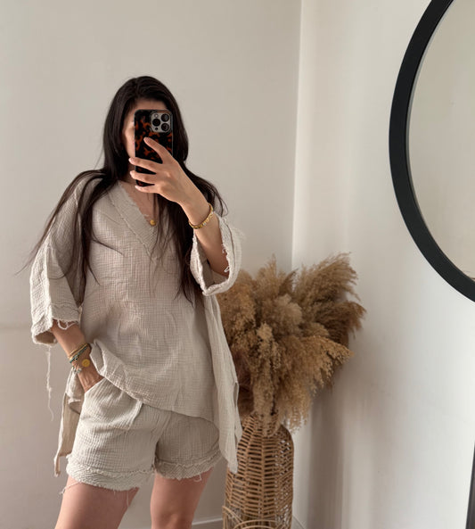 Sahara Musselin Set Stone