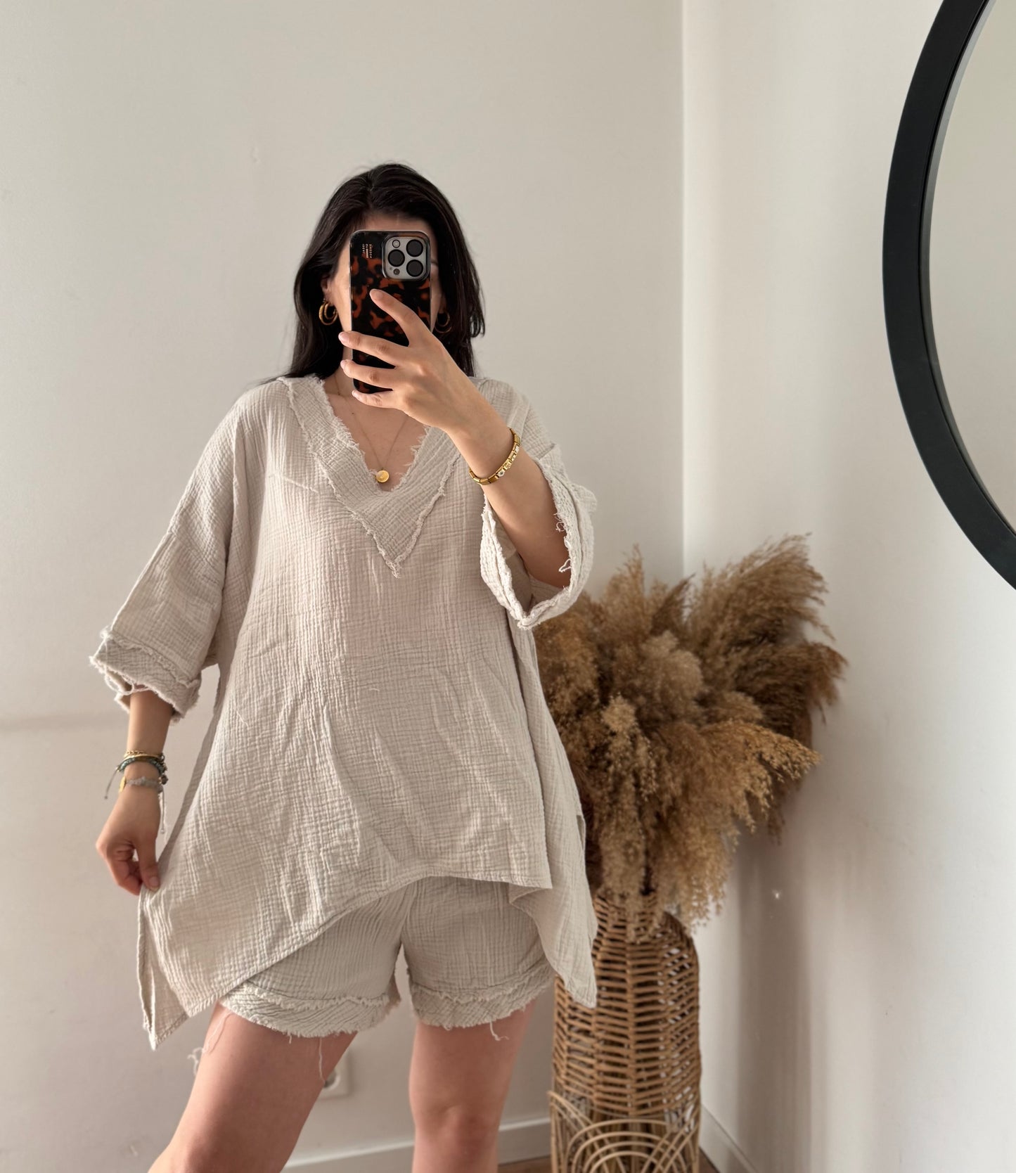 Sahara Musselin Set Stone
