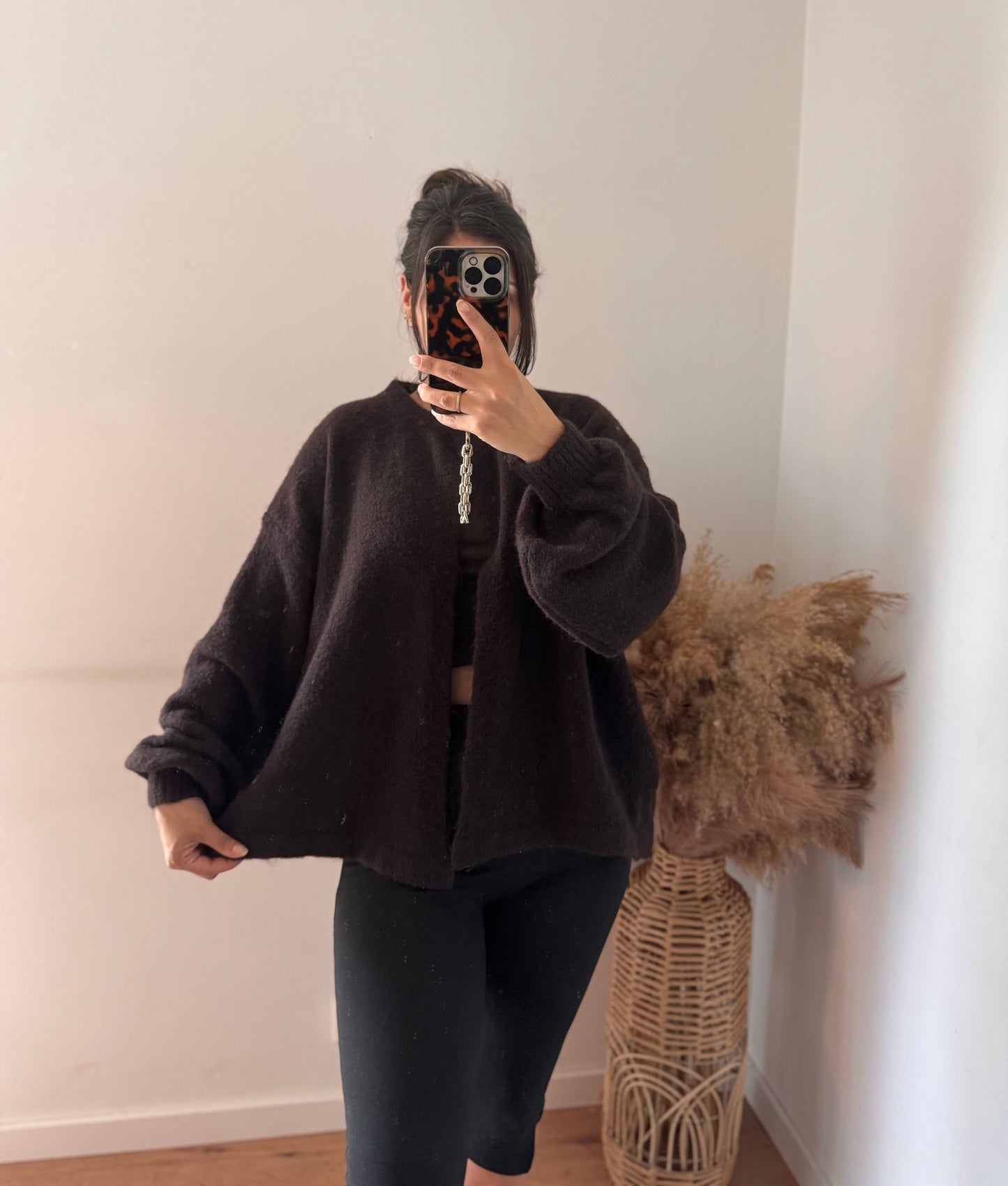 Soft Girl Herbst Cardigan Espresso