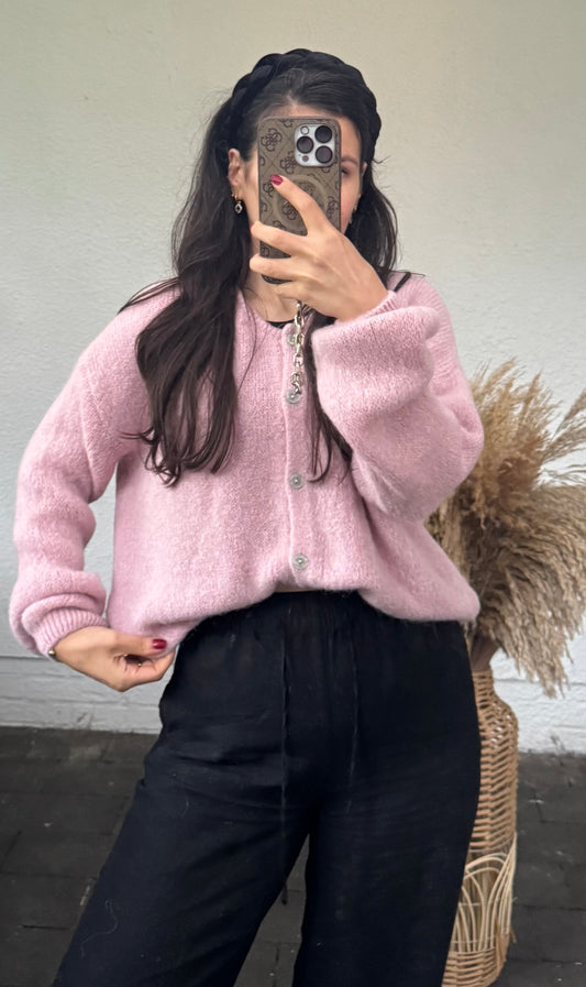 Musthave Alpaka Cardigan Rosé