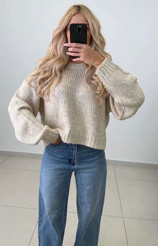 Basic Pullover beige