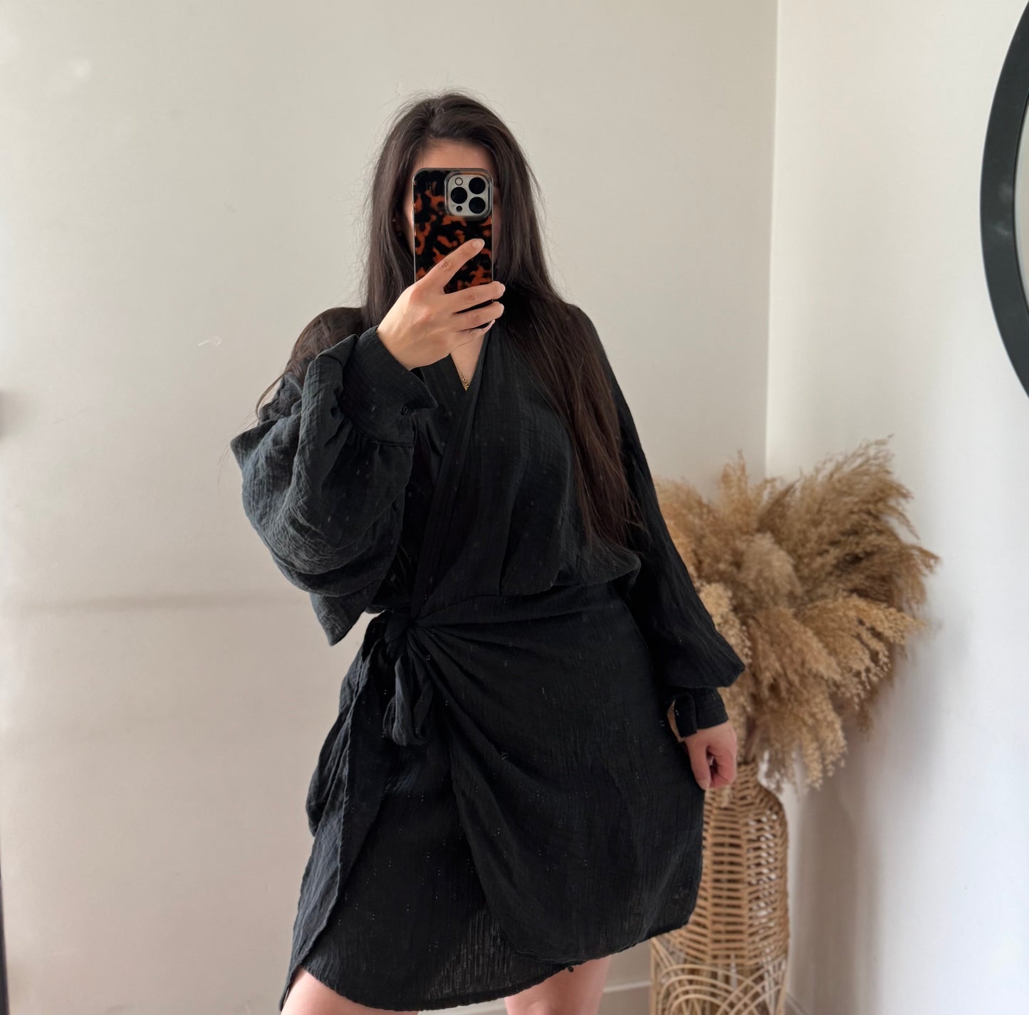 Tunika Kleid 100% Lyocell schwarz
