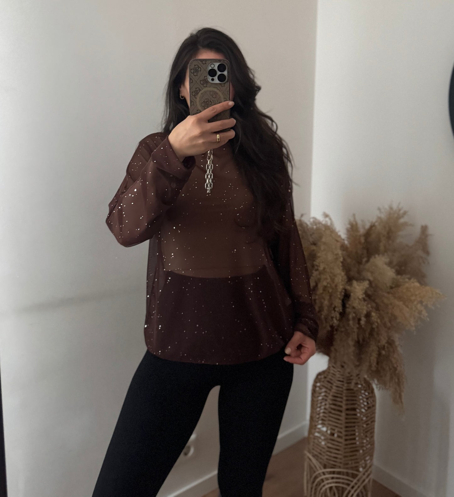 Sparkle braun top
