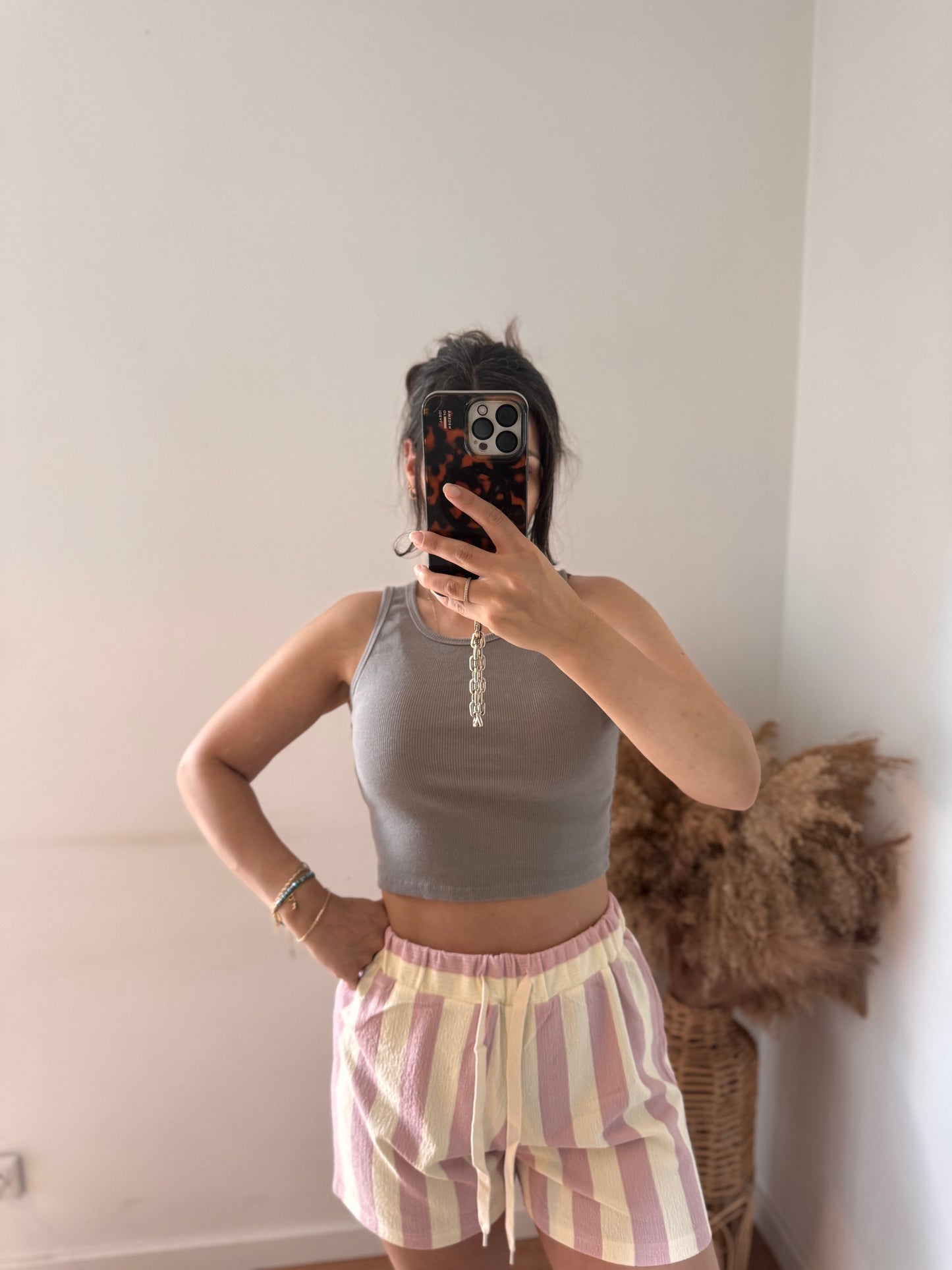 Ripp crop Tanktop versch. Farben
