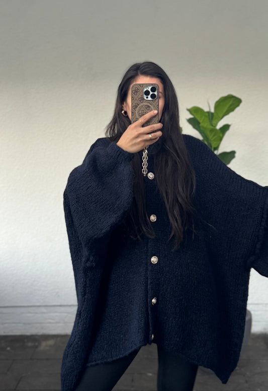 Oversized Cardigan Lelly dunkelblau