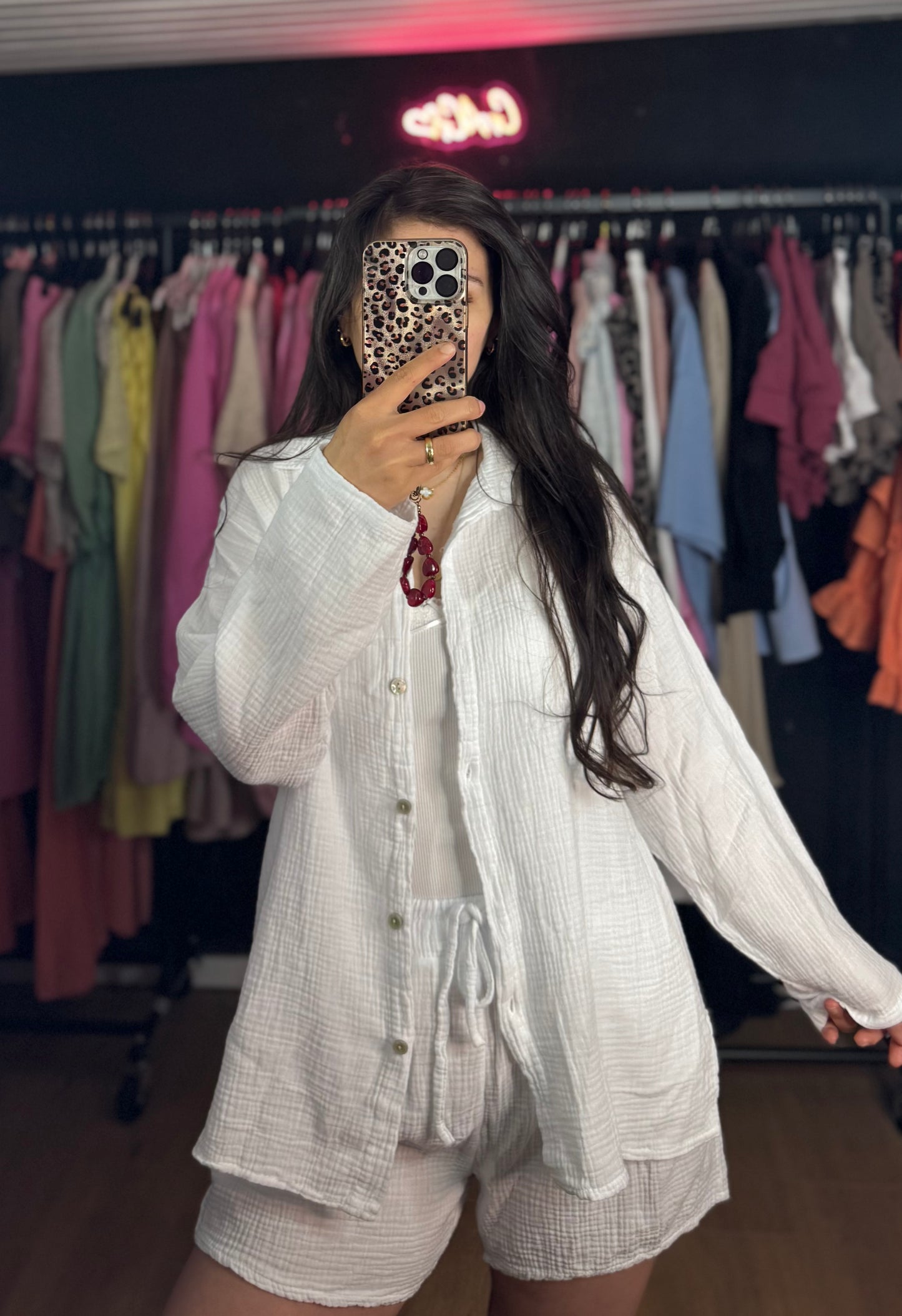 Musselin set kurz verschiedene Farben