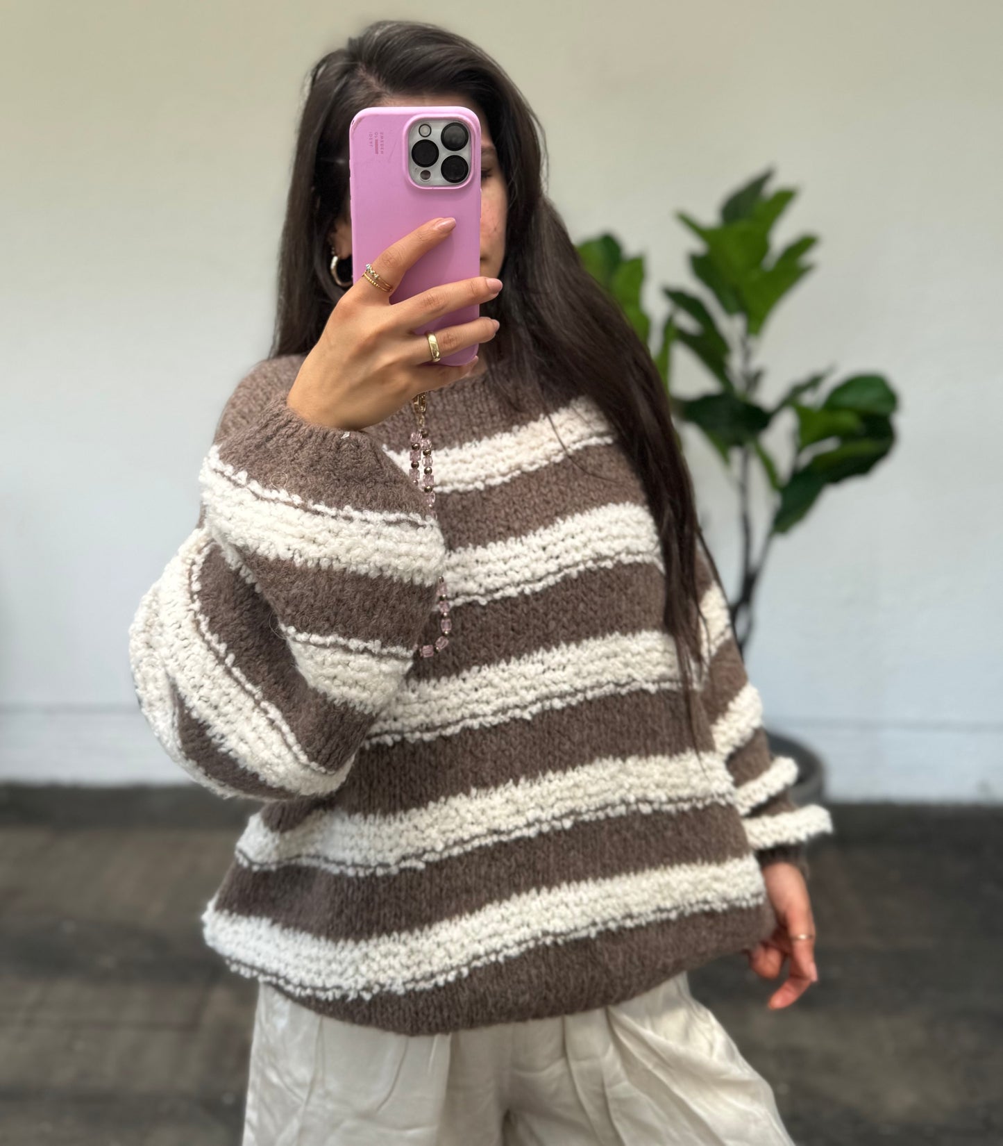 Pullover Teddy Boucle