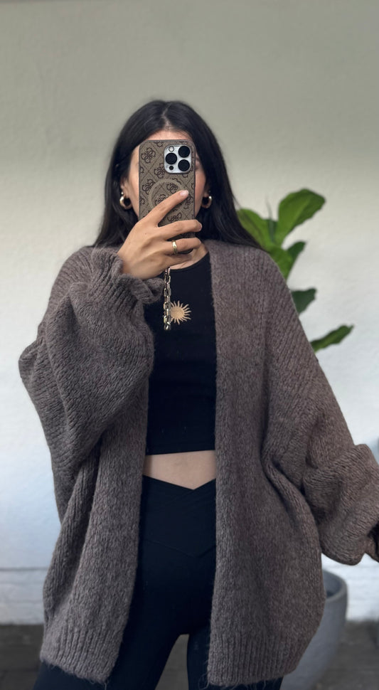 Cardigan mit Rüschenärmeln Teddy