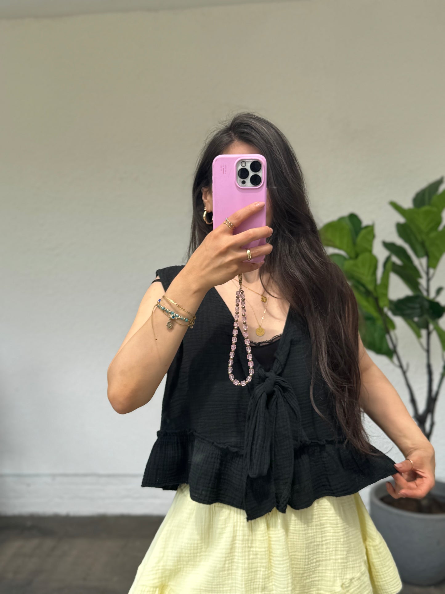 Musselin top Coco schwarz