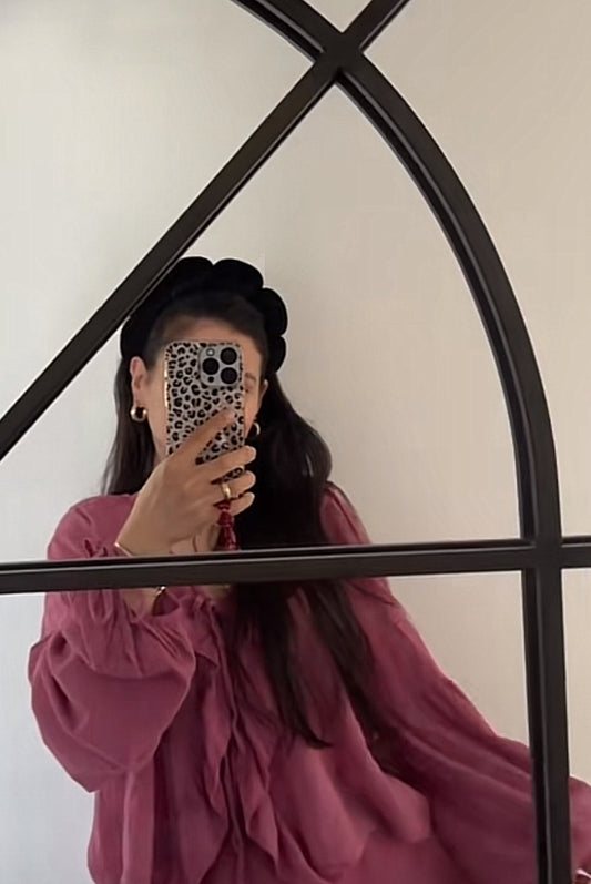 Sweet schleifen Bluse Beere