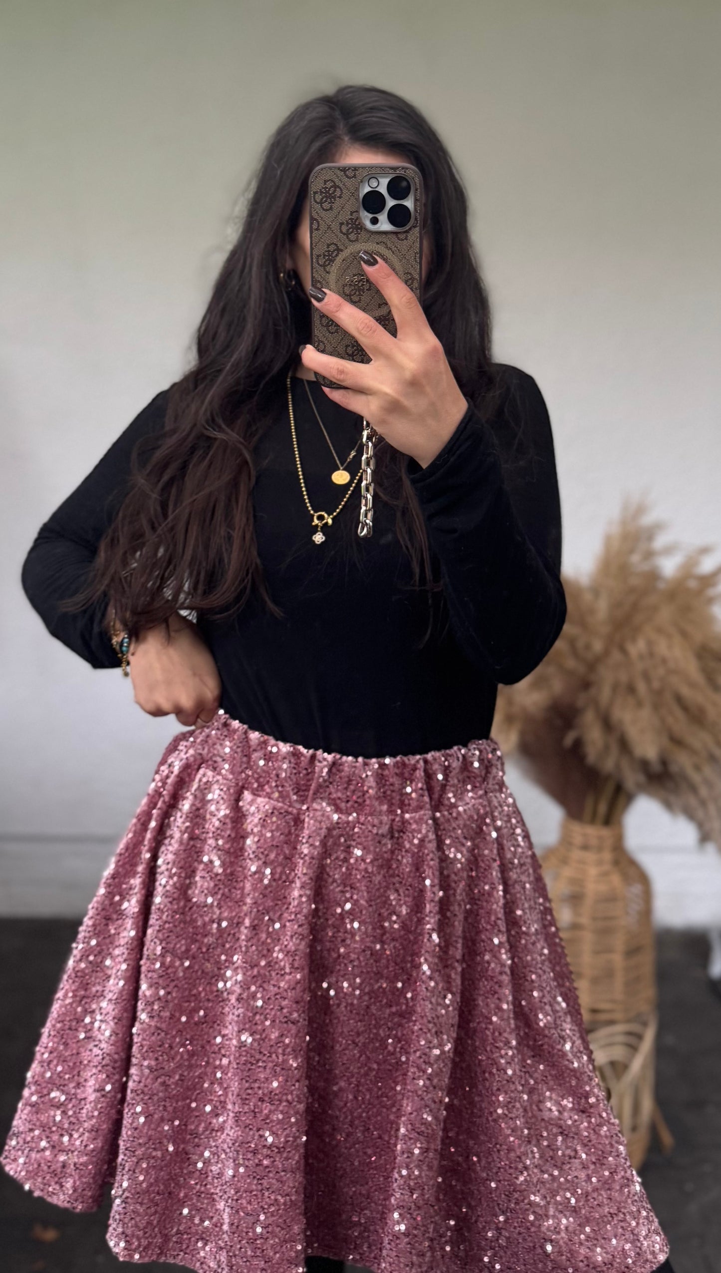 Pailletten GLITZI Rock versch Farben