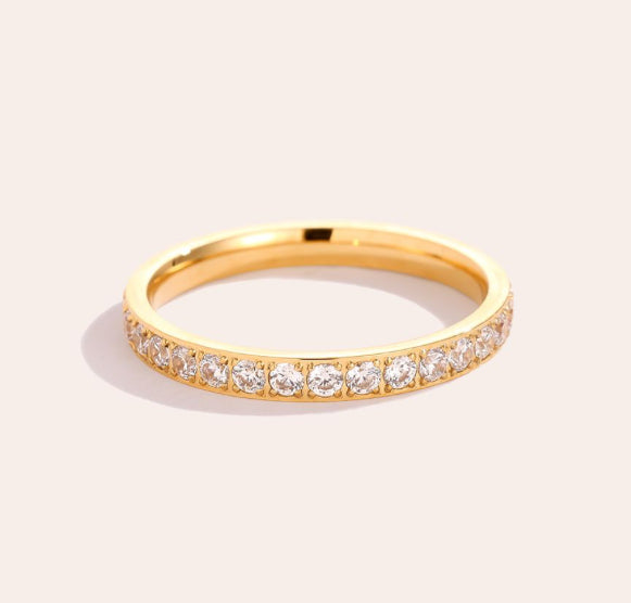 Just Simple Diamond Edelstahl Ring