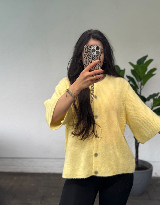 Midarm Cardigan gelb