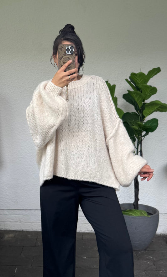 Pullover lelly kurz Ecru