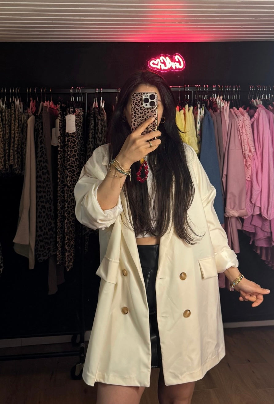 Oversize Blazer weiß