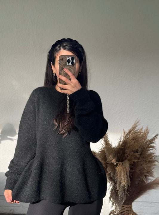 Peplum Alpaka 🦙 schwarz