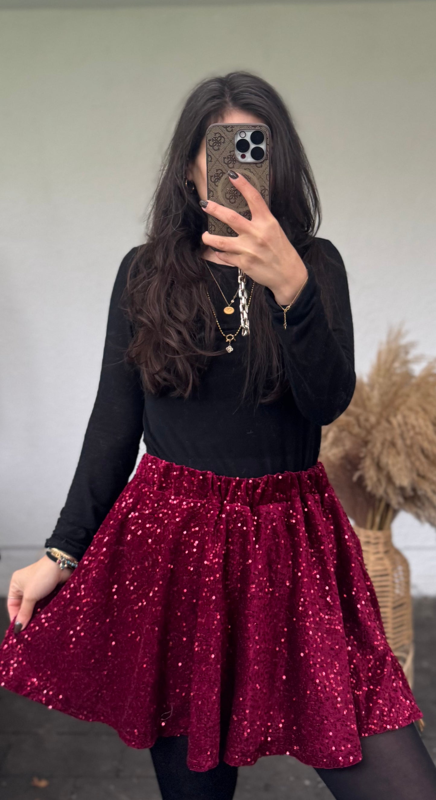 Pailletten GLITZI Rock versch Farben