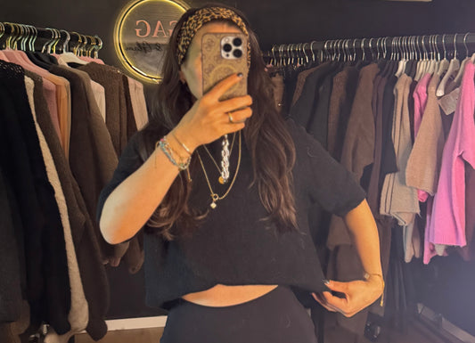 Midarm Soft fluffy Alpaka schwarz