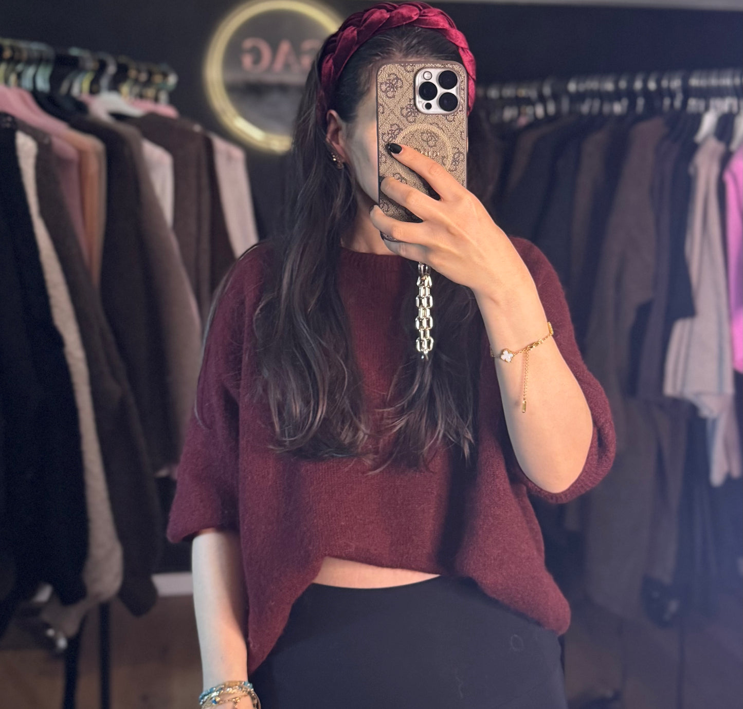 Midarm Soft fluffy Alpaka Bordeaux