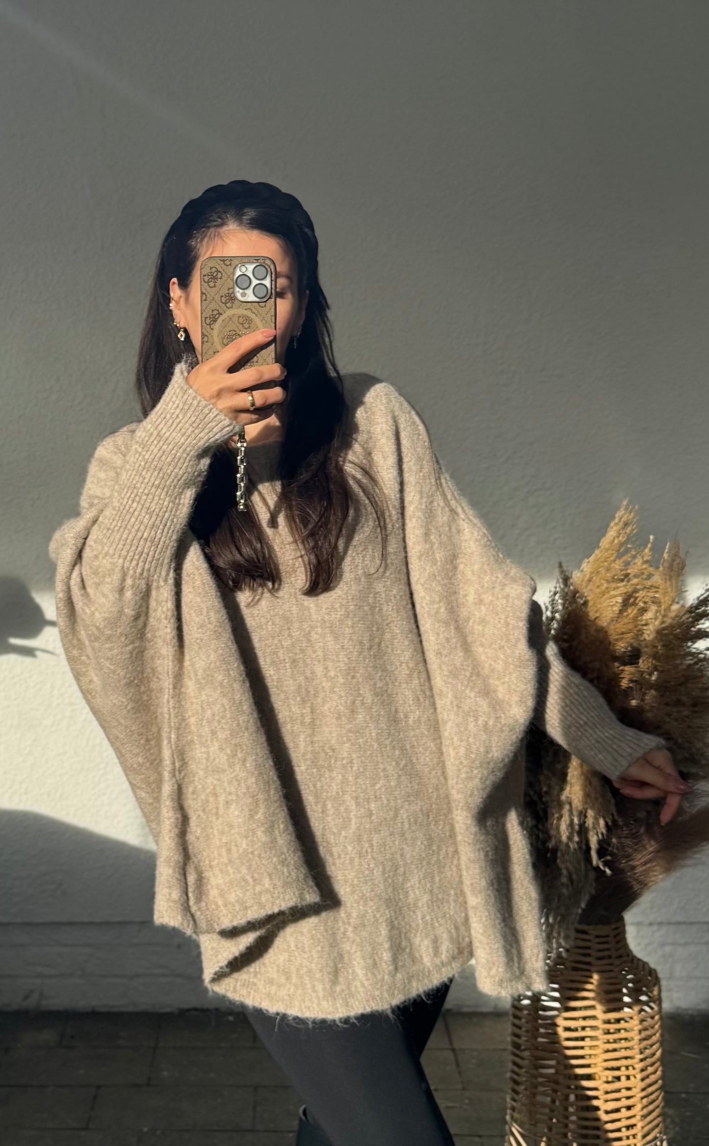 Basic Pullover Alpaka taupe