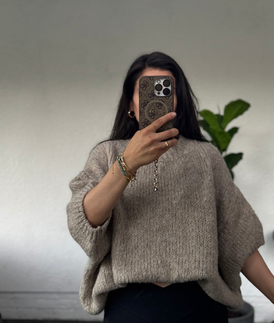 Cutie Midarm Pulli taupe