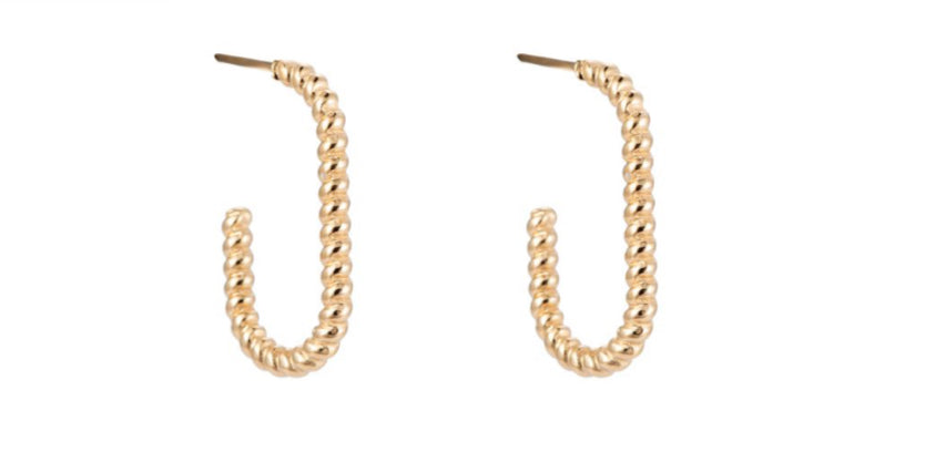 Twist Square Ohrringe Gold