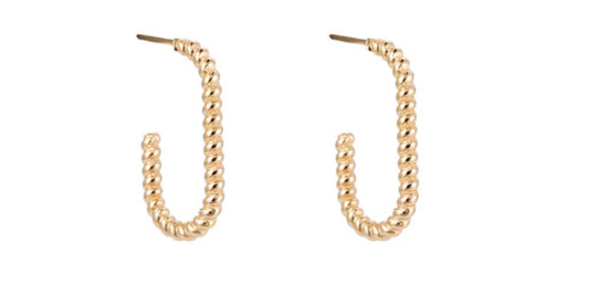 Twist Square Ohrringe Gold