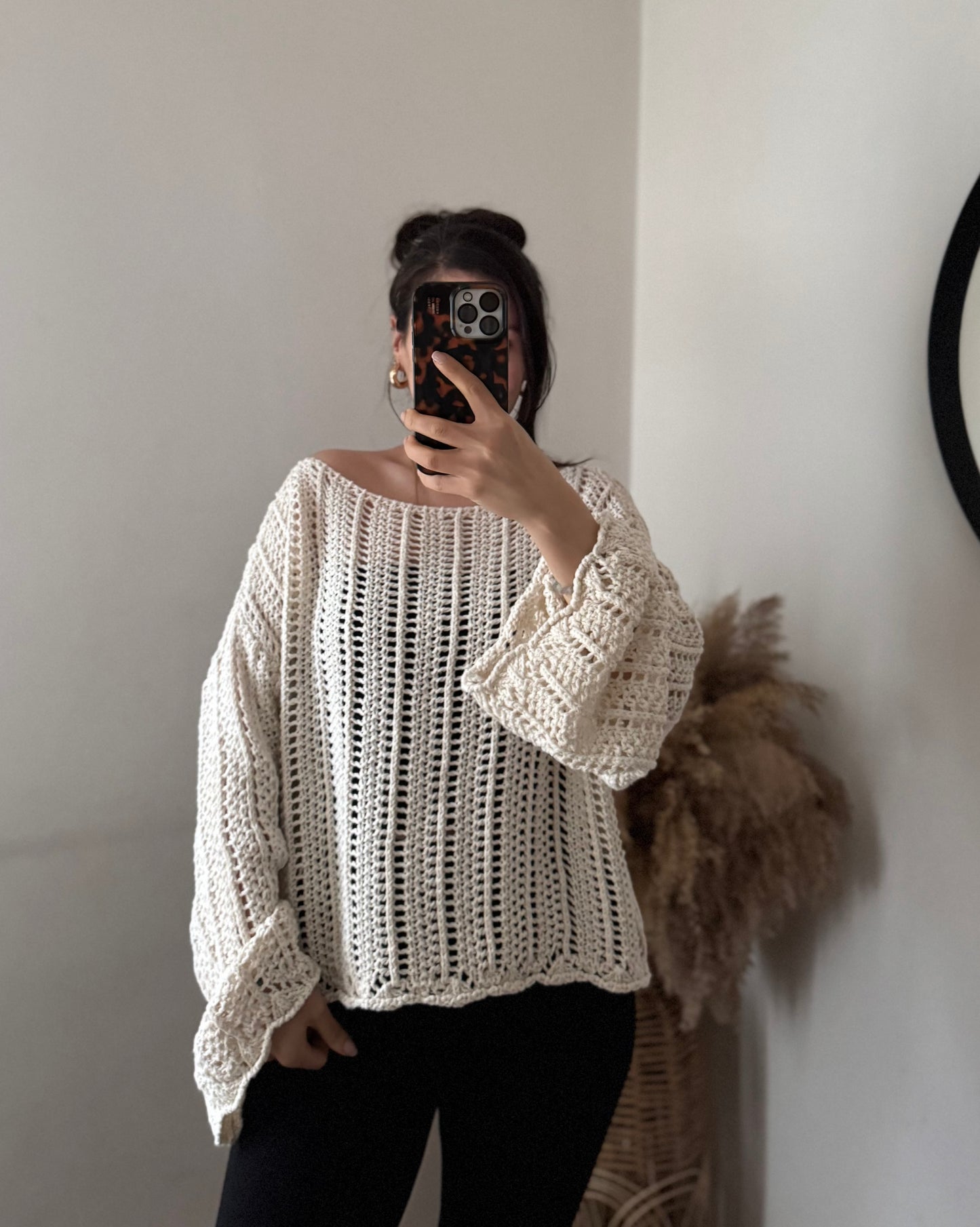 BASIC BOHO STRICKPULLOVER Ecru