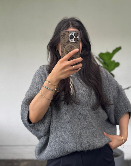 Cutie Midarm Pulli dunkelgrau