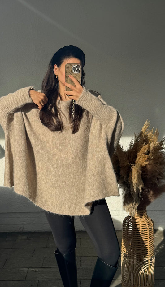 Basic Pullover Alpaka taupe