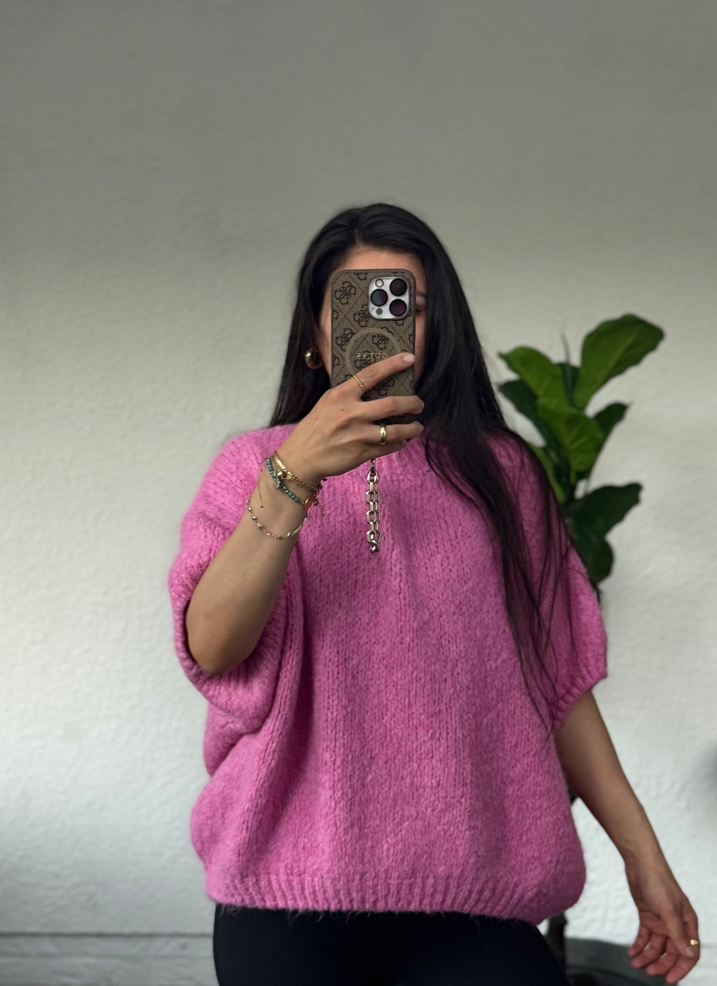 Cutie Midarm Pulli pink
