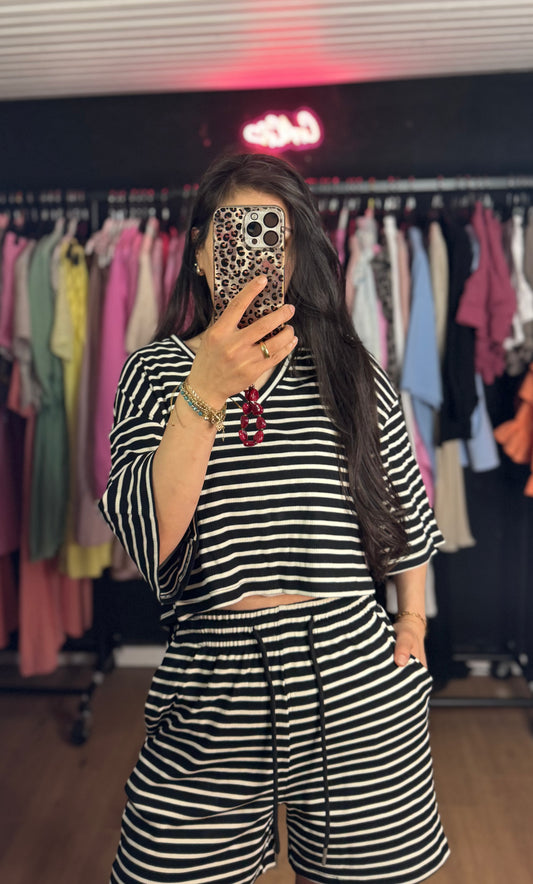 Baumwoll Set gestreift