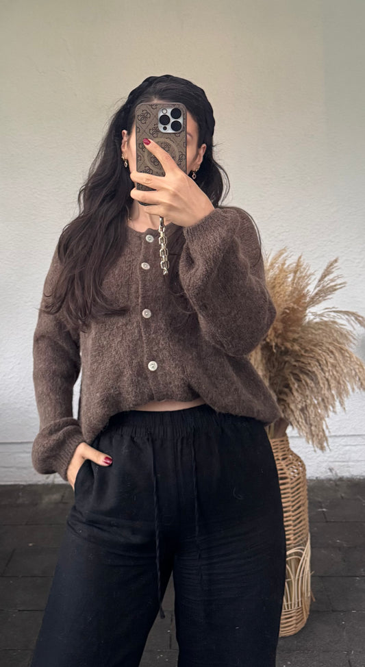 Musthave Alpaka Cardigan braun
