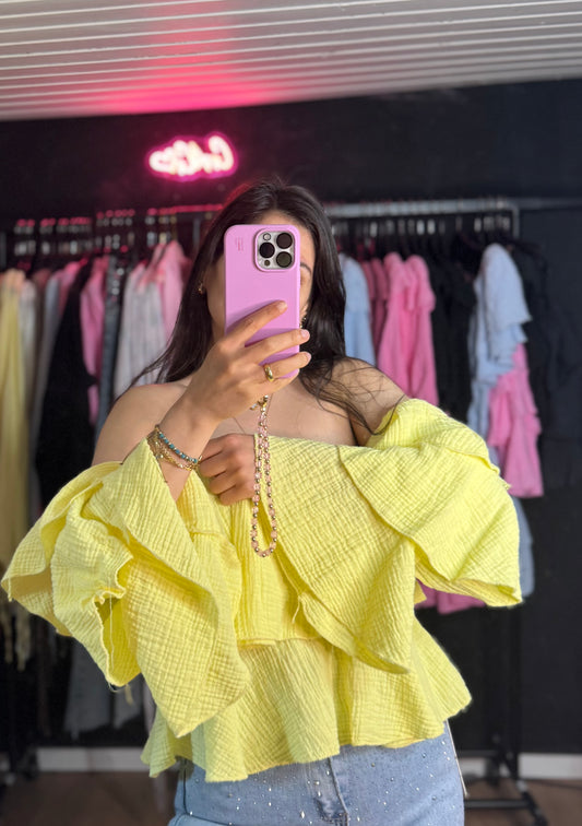 Fee Musselin Bluse gelb