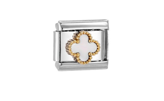 Charm Classico Silver Gold Clover