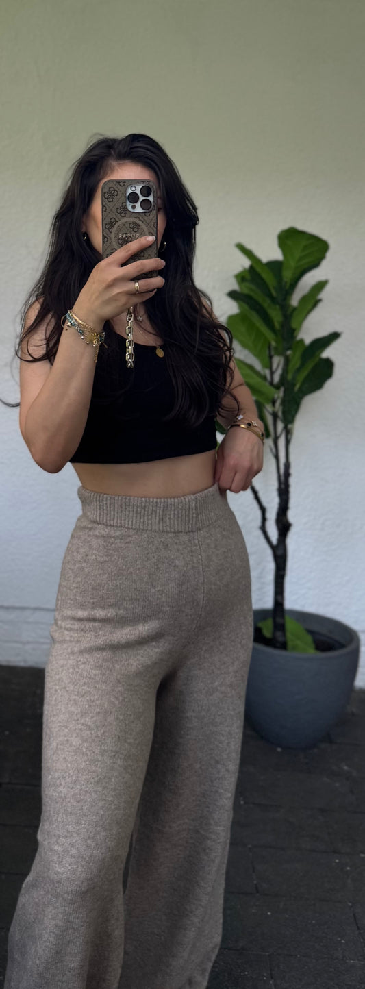 Strickhose Aschig taupe