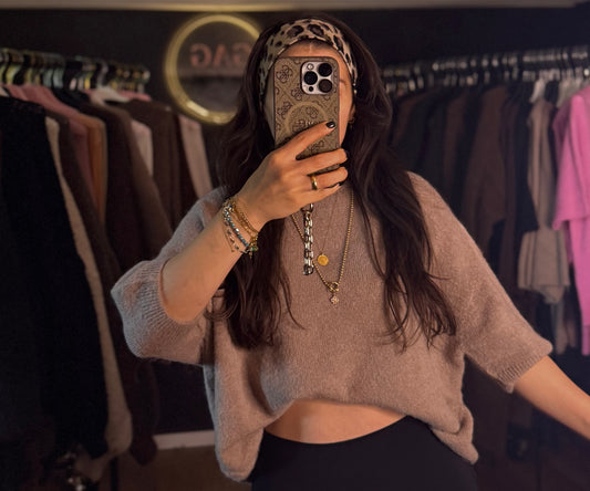 Midarm Soft fluffy Alpaka taupe