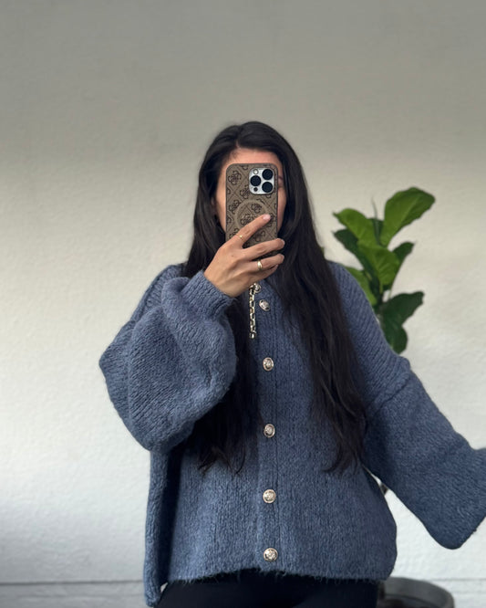 Lelly Cardigan kurz blau