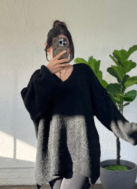 Lelly Pullover V- Schwarz