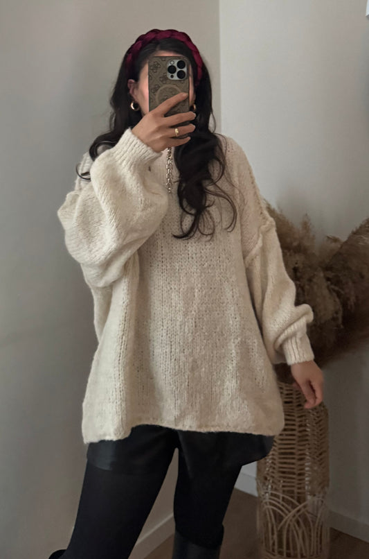 Lelly Pullover schmaler Ecru