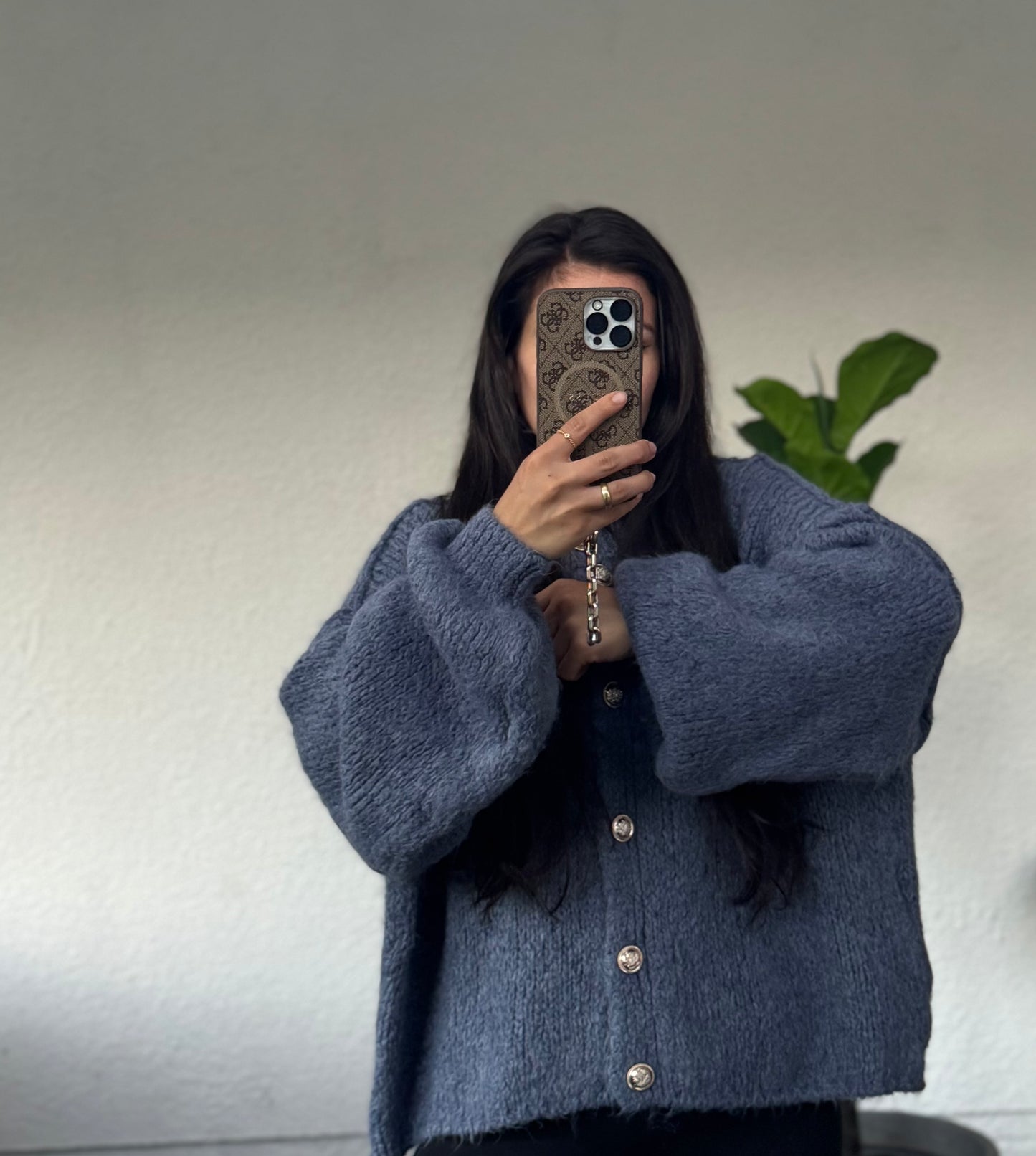 Lelly Cardigan kurz blau