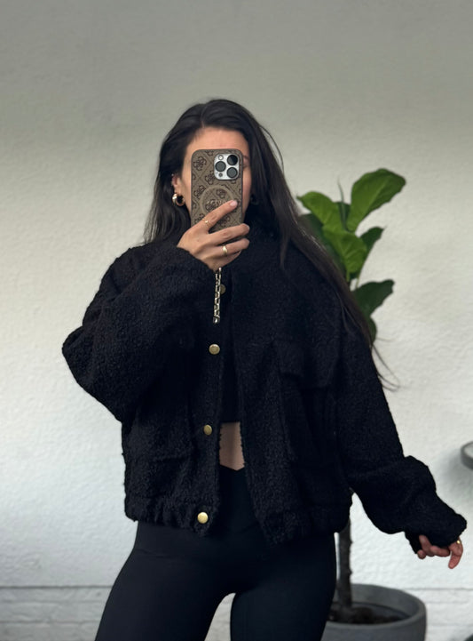 Teddy Boucle Jacke versch. Farben