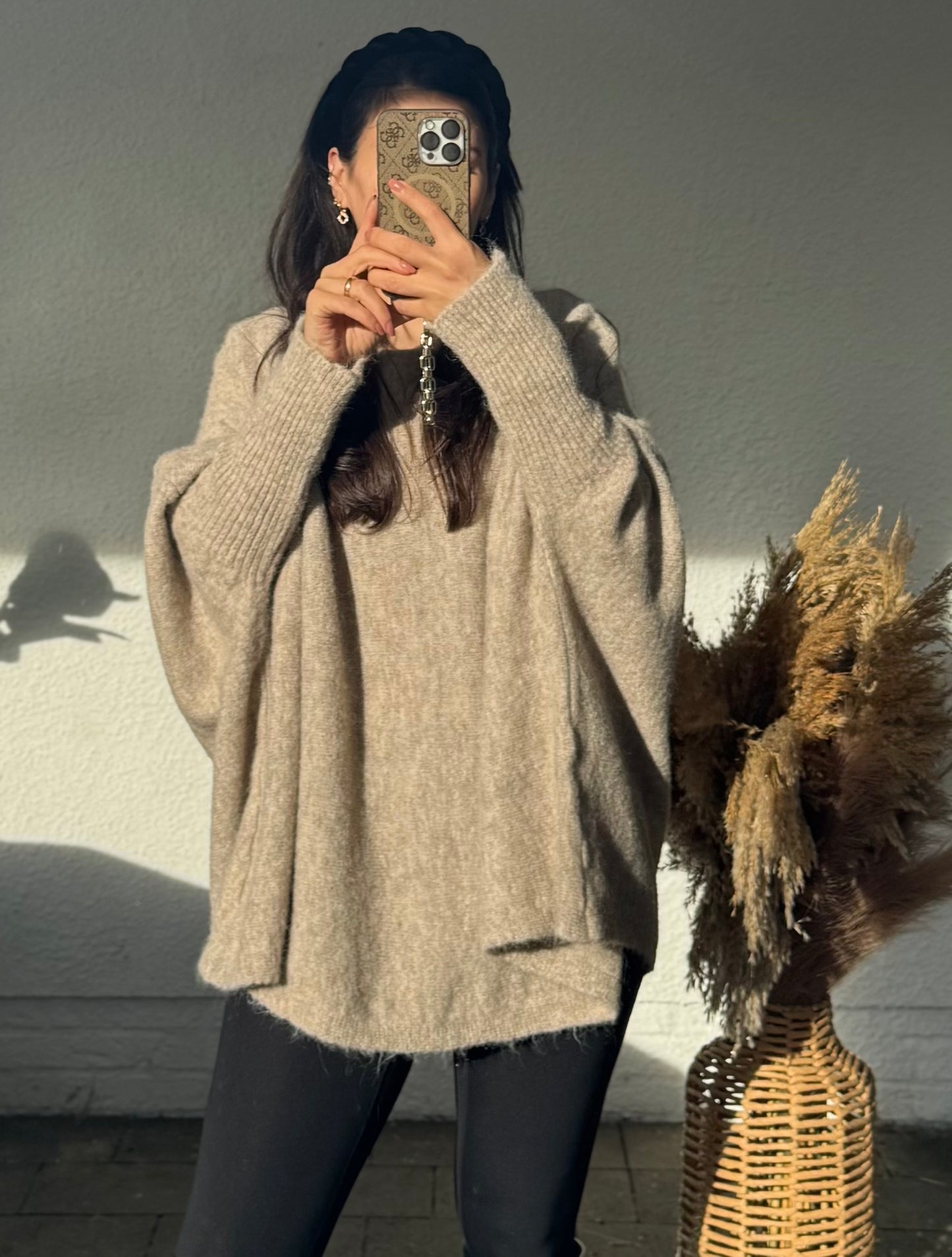 Basic Pullover Alpaka taupe