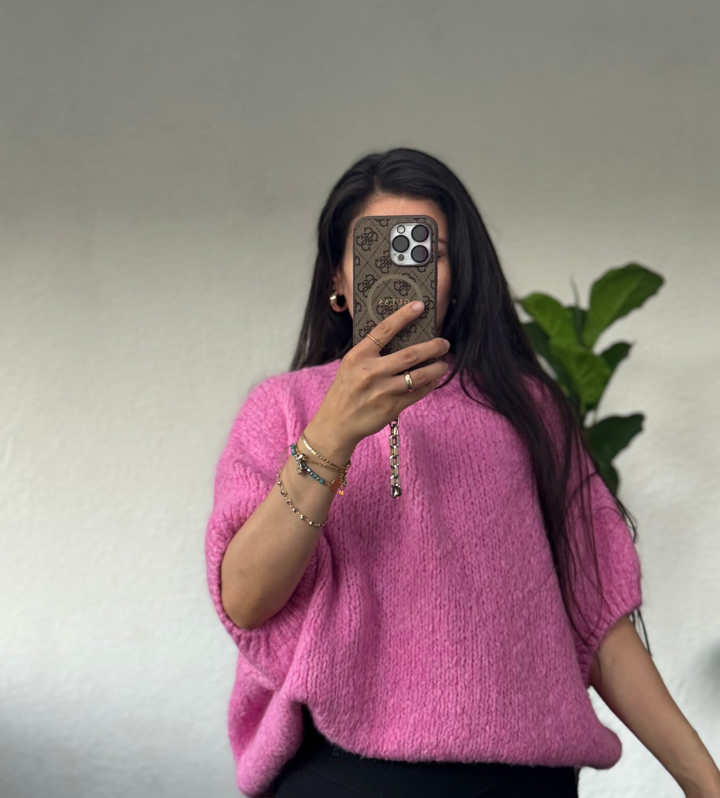 Cutie Midarm Pulli pink