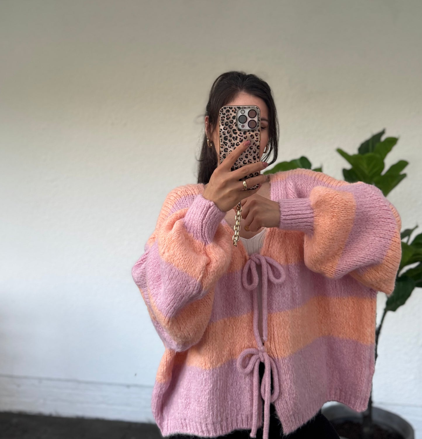 Bonbon Cardigan gestreift versch. Farben