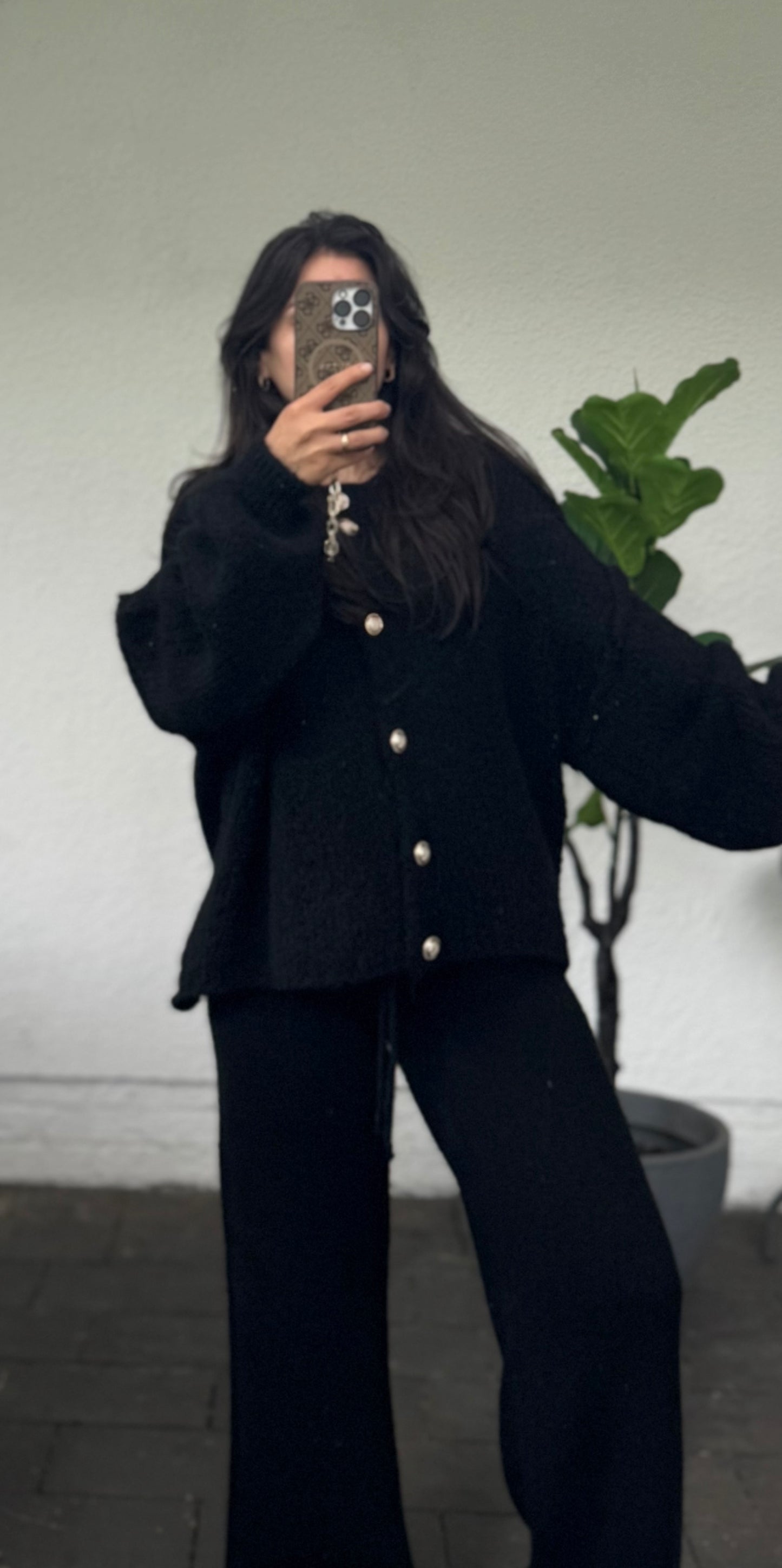 Strickhose  lang versch. Farben