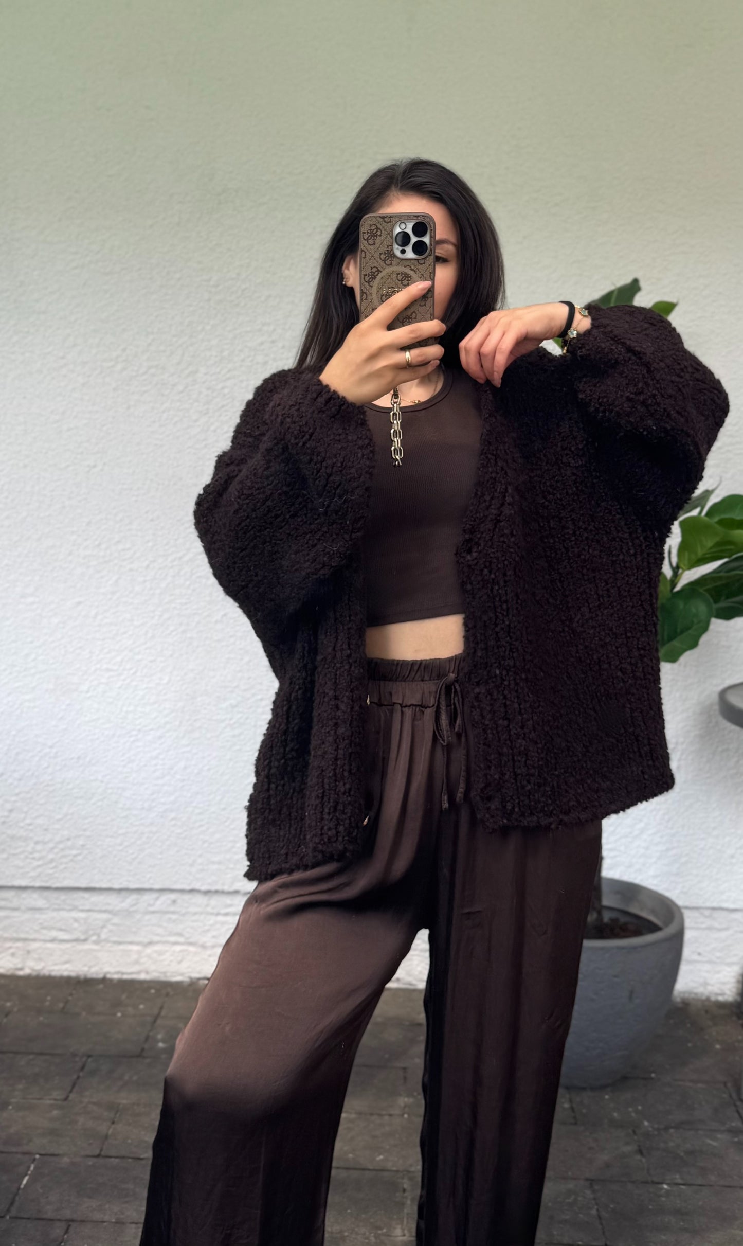 Boucle Cardigan Amore Choco