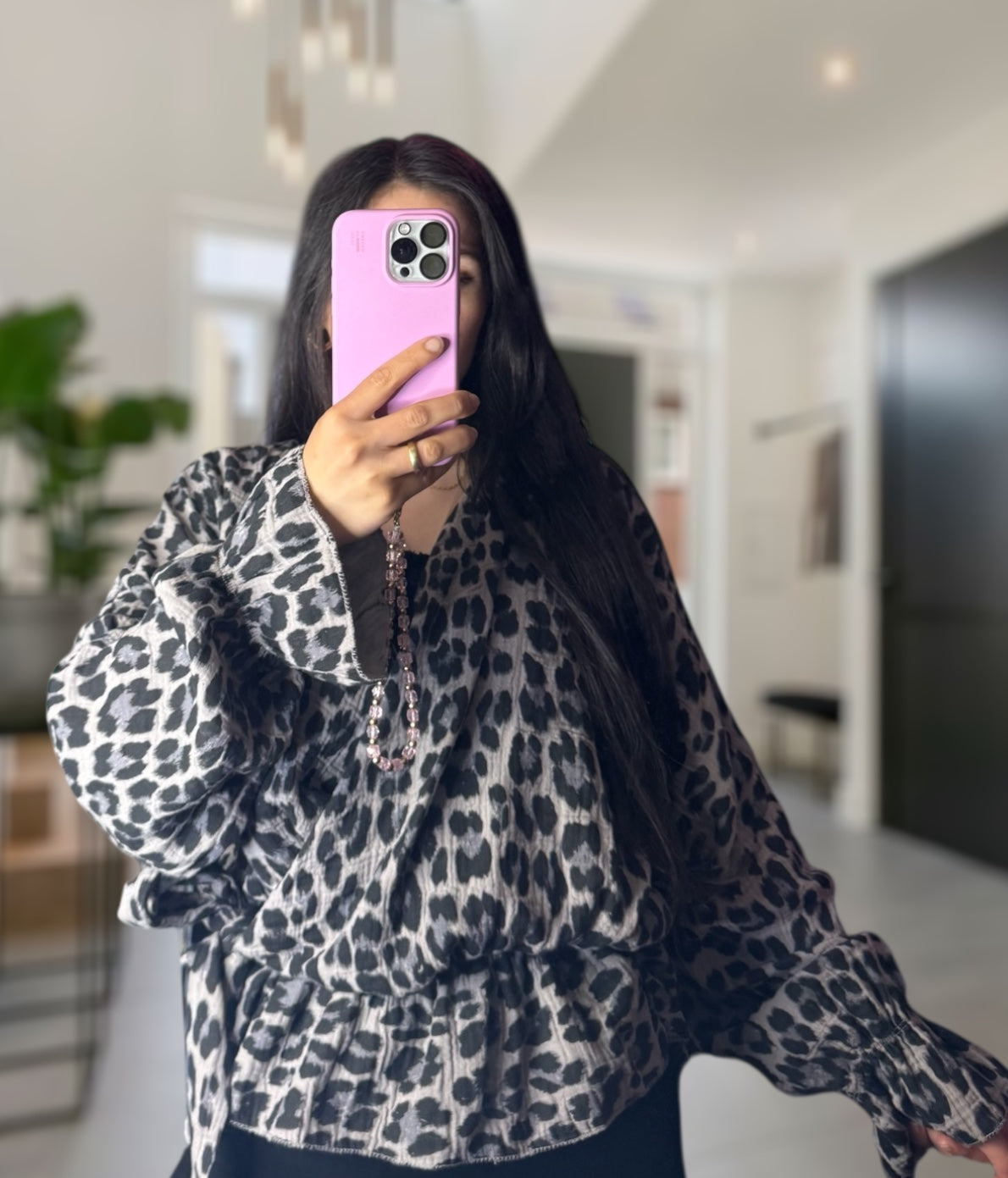 Musselinbluse zum Binden Leo