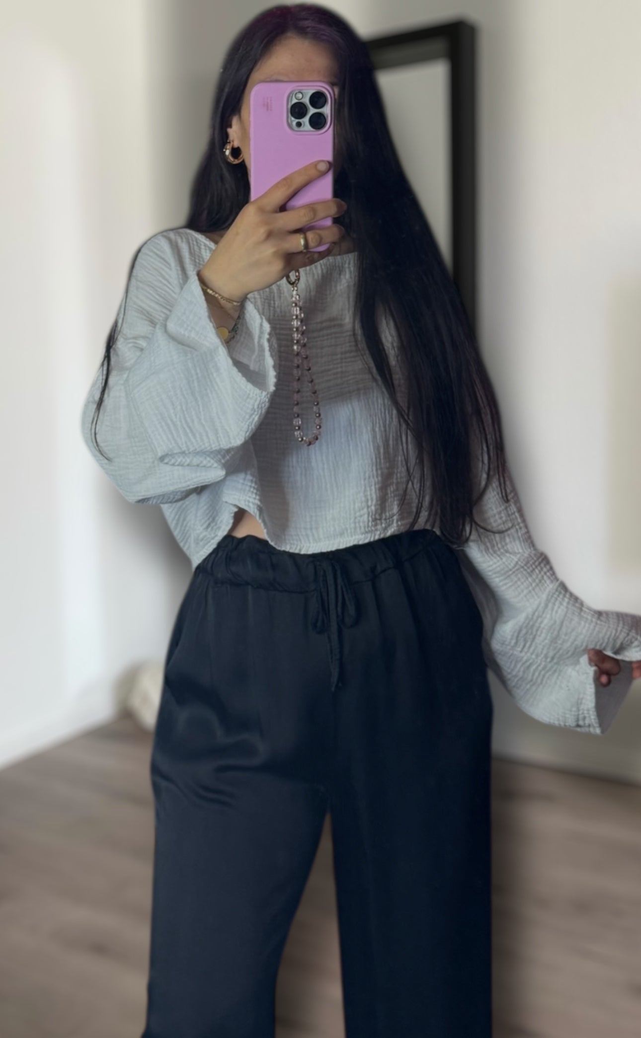 Satinhose schmal verschiedene Farben