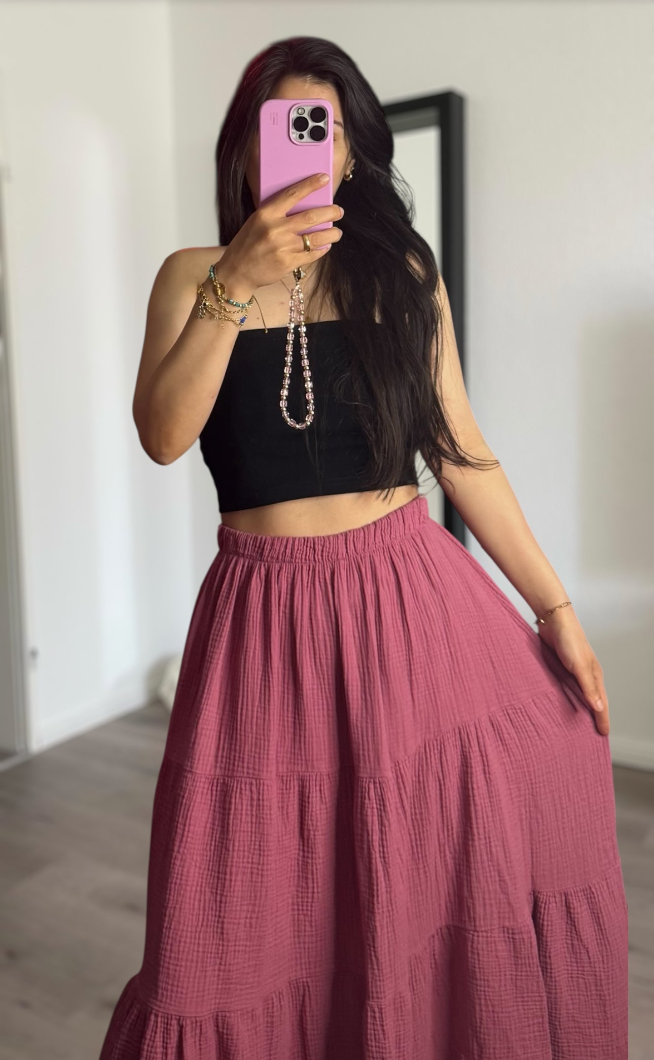 Langer Musselin Rock Beere